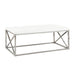 I 3028 Coffee Table - Glossy White With Chrome Metal - Furniture Depot (7881106194680)