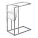 I 3034 Accent Table - White / Chrome Metal With A Magazine Rack - Furniture Depot