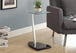 I 3047 Accent Table - Glossy Black / Silver With Tempered Glass - Furniture Depot (7881107308792)