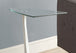 I 3047 Accent Table - Glossy Black / Silver With Tempered Glass - Furniture Depot (7881107308792)