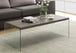 I 3054 Coffee Table - Dark Taupe With Tempered Glass - Furniture Depot (7881107603704)