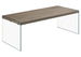 I 3054 Coffee Table - Dark Taupe With Tempered Glass - Furniture Depot (7881107603704)