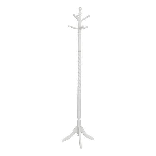 I 3057 Coat Rack - 72"H / Antique White Wood Traditional Style - Furniture Depot