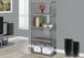 I 3060 Bookcase - 60"H / Dark Taupe With Tempered Glass - Furniture Depot (7881108062456)
