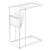 I 3067 Accent Table - White / White Metal With A Magazine Rack - Furniture Depot (7881108488440)