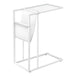 I 3067 Accent Table - White / White Metal With A Magazine Rack - Furniture Depot (7881108488440)