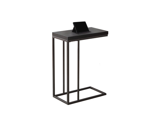 I 3088 Accent Table - Espresso / Bronze Metal - Furniture Depot (7881109045496)