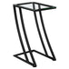 I 3089 Accent Table - Black Metal With Tempered Glass - Furniture Depot (7881109111032)