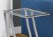 I 3090 Accent Table - Silver Metal With Tempered Glass - Furniture Depot (7881109242104)