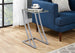 I 3090 Accent Table - Silver Metal With Tempered Glass - Furniture Depot (7881109242104)