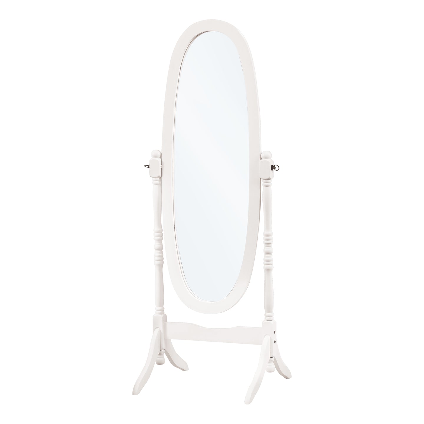 I 3102 Mirror - 59"H / Antique White Oval Wood Frame - Furniture Depot (7881109831928)