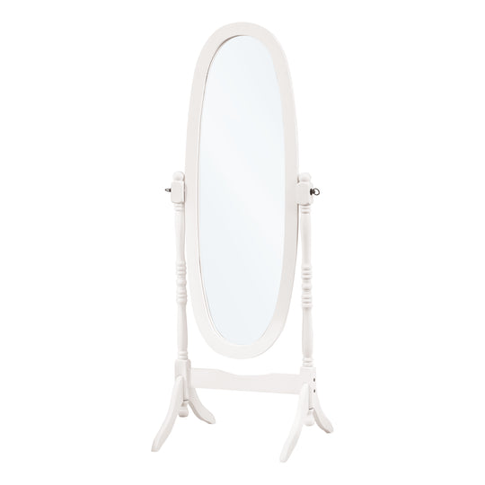 I 3102 Mirror - 59"H / Antique White Oval Wood Frame - Furniture Depot (7881109831928)