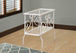 I 3105 Accent Table - White Metal With Tempered Glass - Furniture Depot