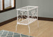 I 3105 Accent Table - White Metal With Tempered Glass - Furniture Depot