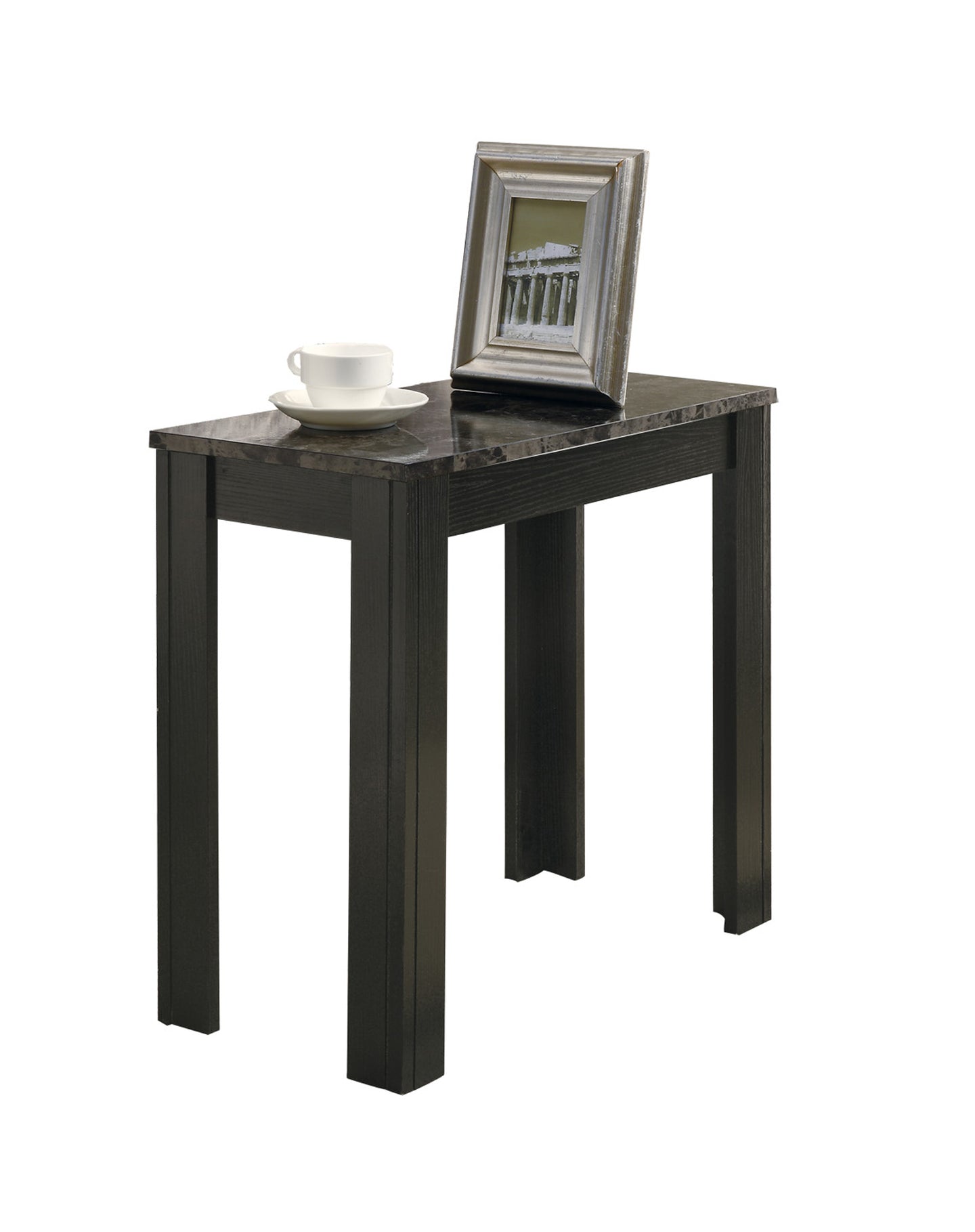 I 3112 Accent Table - Black / Grey Marble - Furniture Depot (7881110028536)