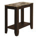 I 3114 Accent Table - Espresso / Marble Top - Furniture Depot (7881110061304)