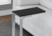 I 3137 Accent Table - Black Top / Silver Metal - Furniture Depot