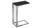 I 3137 Accent Table - Black Top / Silver Metal - Furniture Depot