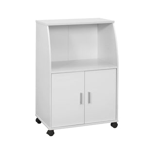 I 3139 Kitchen Cart - 33"H / White On Castors - Furniture Depot (7881110618360)