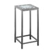 I 3145 Accent Table - Grey / Blue Tile Top / Hammered Silver - Furniture Depot (7881110782200)