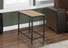 I 3163 Accent Table - Terracotta Tile Top / Hammered Brown - Furniture Depot