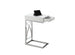 I 3170 Accent Table - Chrome Metal / Glossy White With A Drawer - Furniture Depot (7881111142648)