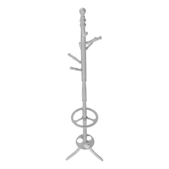 I 3178 Coat Rack - 71"H / Grey With An Umbrella Holder - Furniture Depot