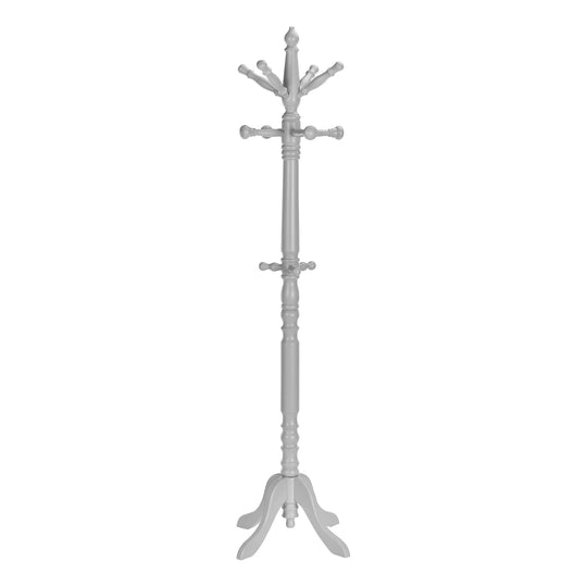 I 3179 Coat Rack - 73"H / Grey Wood Traditional Style - Furniture Depot (7881111273720)