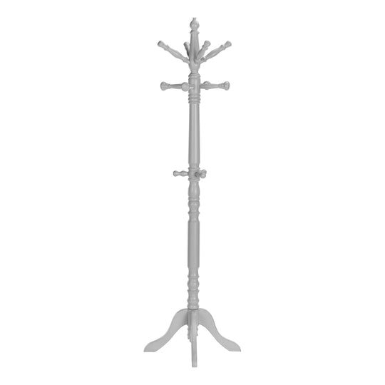 I 3179 Coat Rack - 73"H / Grey Wood Traditional Style - Furniture Depot (7881111273720)