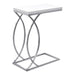 I 3184 Accent Table - Glossy White With Chrome Metal - Furniture Depot (7881111339256)