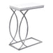 I 3184 Accent Table - Glossy White With Chrome Metal - Furniture Depot (7881111339256)