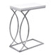 I 3184 Accent Table - Glossy White With Chrome Metal - Furniture Depot (7881111339256)