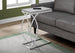 I 3185 Accent Table - Grey Cement With Chrome Metal - Furniture Depot (7881111404792)