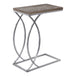 I 3186 Accent Table - Dark Taupe With Chrome Metal - Furniture Depot (7881111437560)