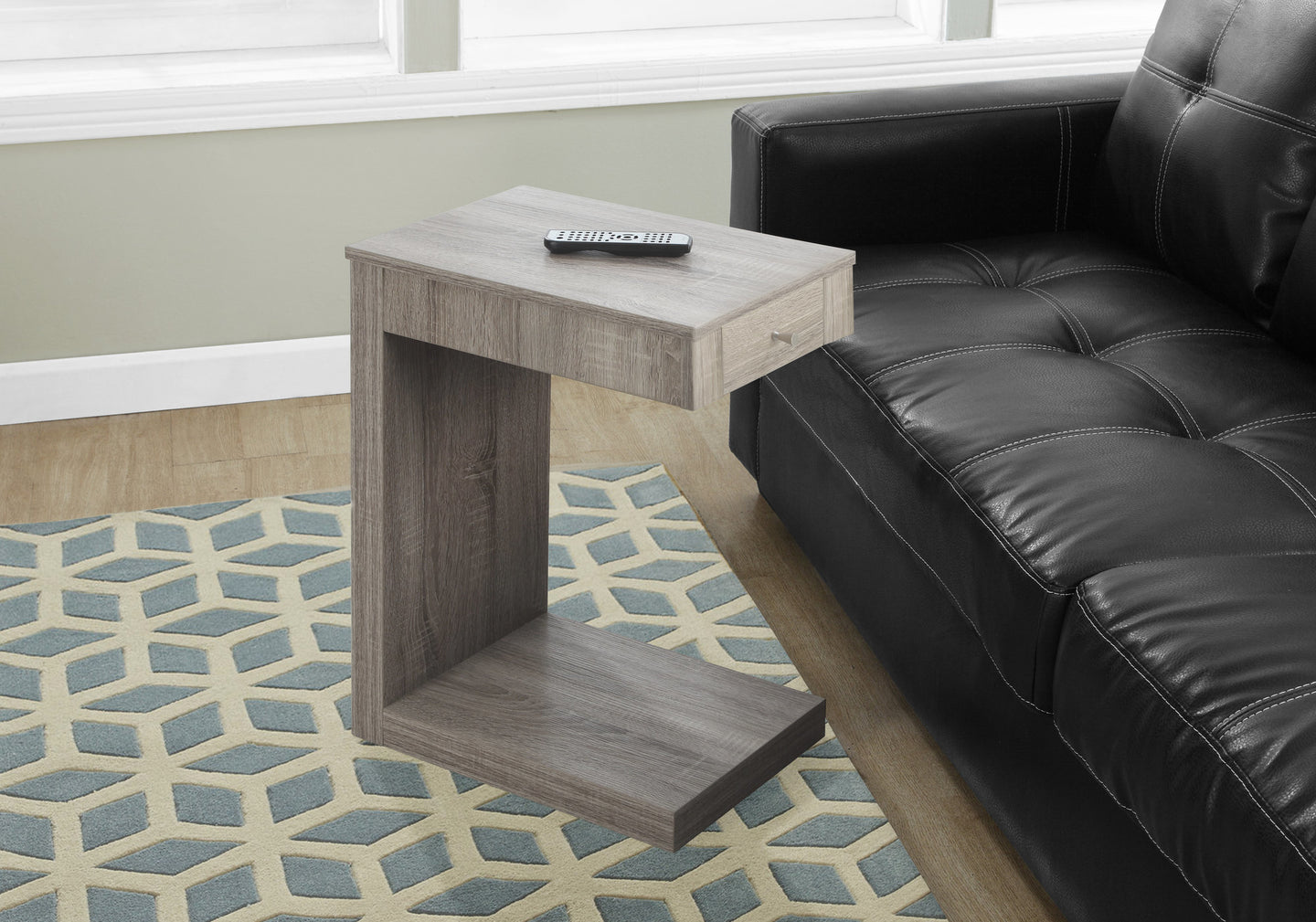 I 3191 Accent Table - Dark Taupe With A Drawer - Furniture Depot (7881111568632)