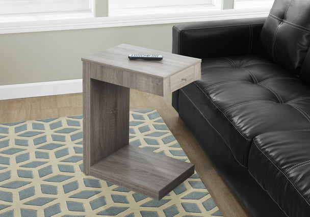 I 3191 Accent Table - Dark Taupe With A Drawer - Furniture Depot (7881111568632)