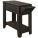 I 3197 Accent Table - 23"H / Espresso With A Glass Holder - Furniture Depot (7881111601400)