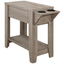 Load image into Gallery viewer, I 3198 Accent Table - 23&quot;H / Dark Taupe With A Glass Holder - Furniture Depot