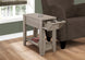 I 3198 Accent Table - 23"H / Dark Taupe With A Glass Holder - Furniture Depot