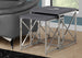 I 3226 Nesting Table - 2pcs Set / Grey With Chrome Metal - Furniture Depot (7881111863544)