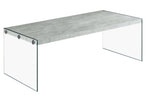 I 3230 Coffee Table - Grey Cement With Tempered Glass - Furniture Depot (7881111961848)