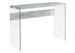 I 3232 Accent Table - 44"L / Grey Cement / Tempered Glass - Furniture Depot
