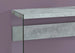 I 3232 Accent Table - 44"L / Grey Cement / Tempered Glass - Furniture Depot