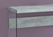 I 3232 Accent Table - 44"L / Grey Cement / Tempered Glass - Furniture Depot