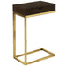 I 3236 Accent Table - Espresso / Gold Metal With A Drawer - Furniture Depot (7881112092920)