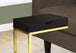 I 3236 Accent Table - Espresso / Gold Metal With A Drawer - Furniture Depot (7881112092920)