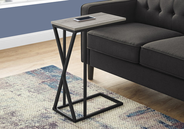 I 3248 Accent Table - 25"H / Grey / Black Metal - Furniture Depot (7881112256760)