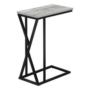 I 3248 Accent Table - 25"H / Grey / Black Metal - Furniture Depot (7881112256760)