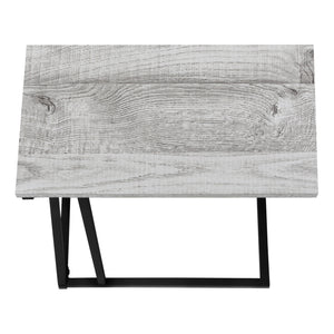 I 3248 Accent Table - 25"H / Grey / Black Metal - Furniture Depot (7881112256760)