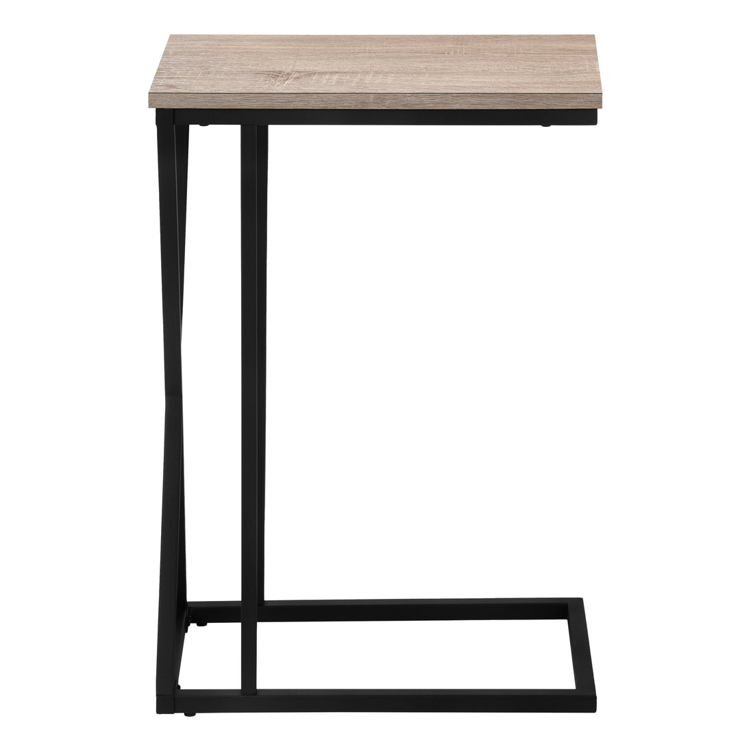 I 3249 Accent Table - 25"H / Dark Taupe / Black Metal - Furniture Depot (7881112289528)